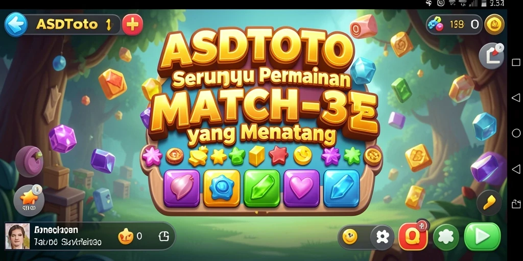 Gameplay seru ASDTOTO dengan grafik menarik dalam permainan Match-3.
