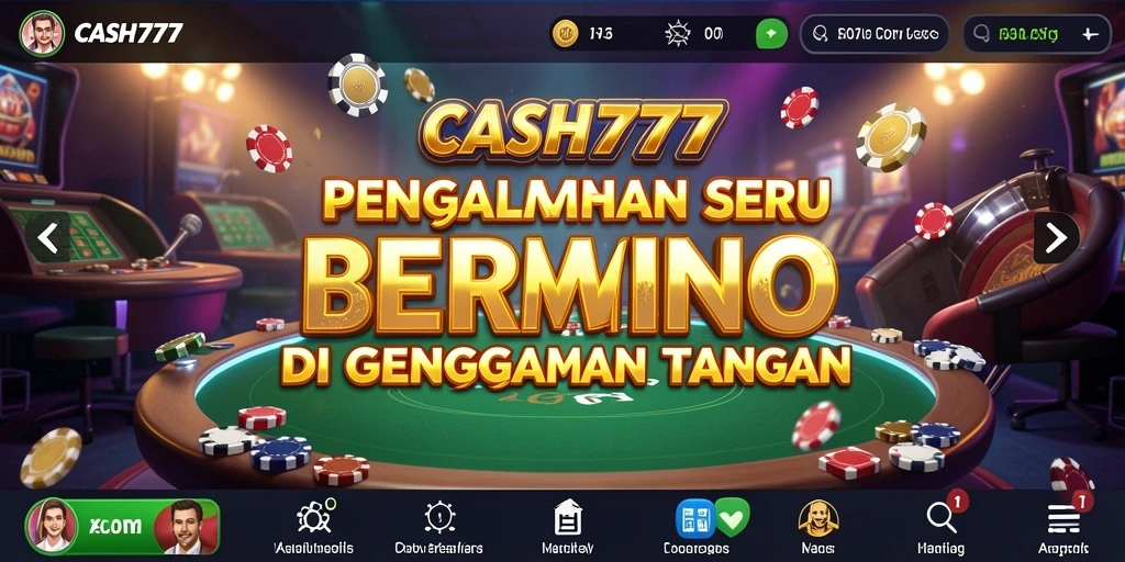 Tangkapan layar utama CASH777 menampilkan gameplay Kasino yang menarik dan mengasyikkan.