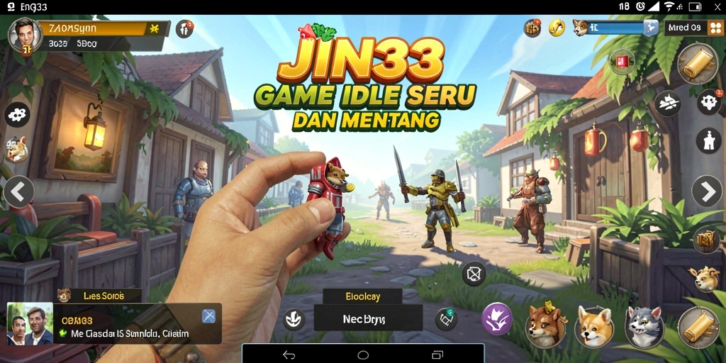 Tampilan gameplay JIN33 dengan karakter dan sumber daya yang menarik.