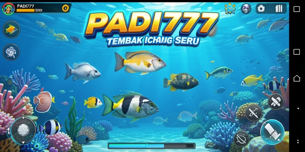 Tampilan gameplay menembak ikan yang seru di PADI777.
