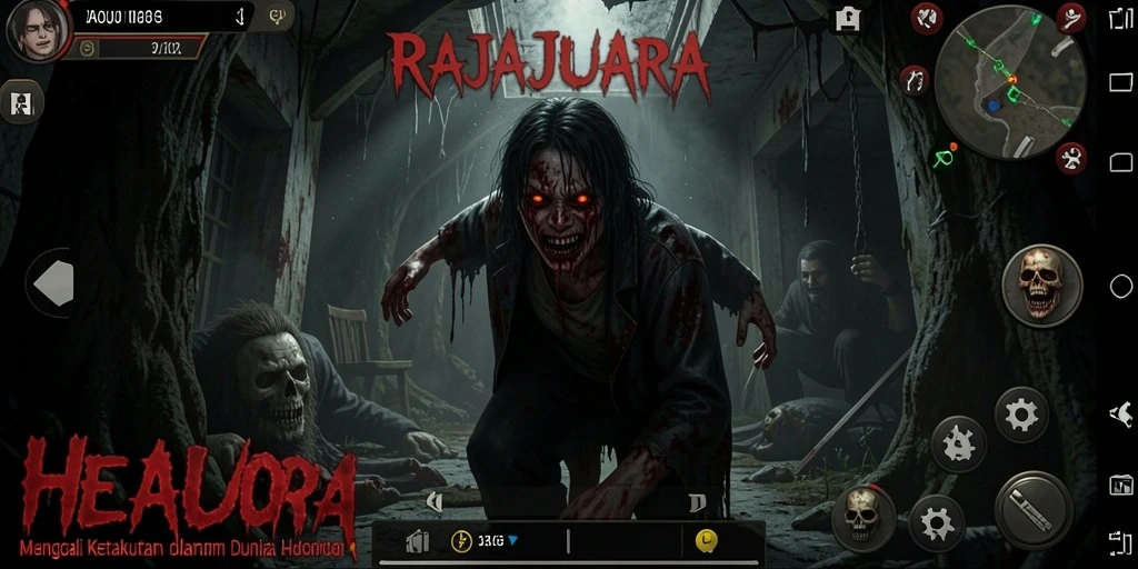 Screenshot menampilkan suasana mencekam dalam game RAJAJUARA.