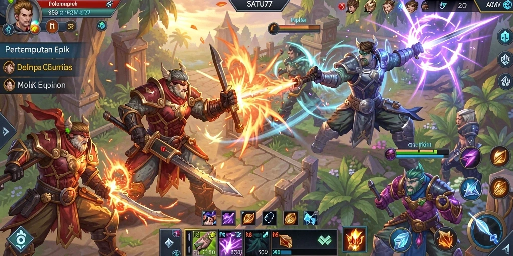 Tampilan gameplay SATU77 yang seru dan dinamis.